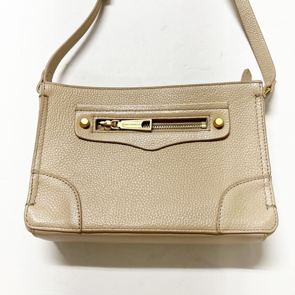 Rebecca Minkoff Womens Sand Dune Tan Square Regan Leather Crossbody Bag - Picture 4 of 10